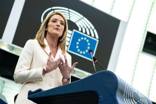 roberta-metsola-pervoe-vystuplenii-v-kachestve-prezidenta-ep-SERJMIN