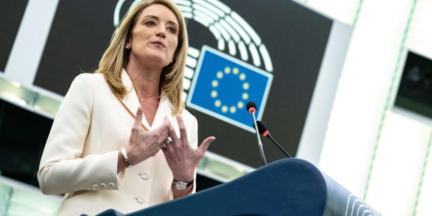 roberta-metsola-pervoe-vystuplenii-v-kachestve-prezidenta-ep-SERJMIN
